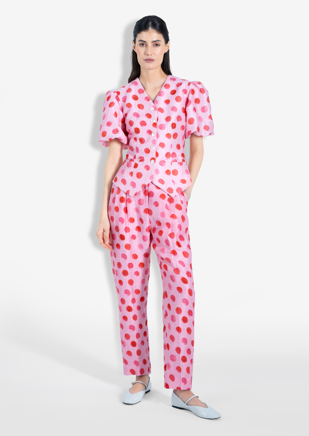 POLKA DOTS VEST PANT SET