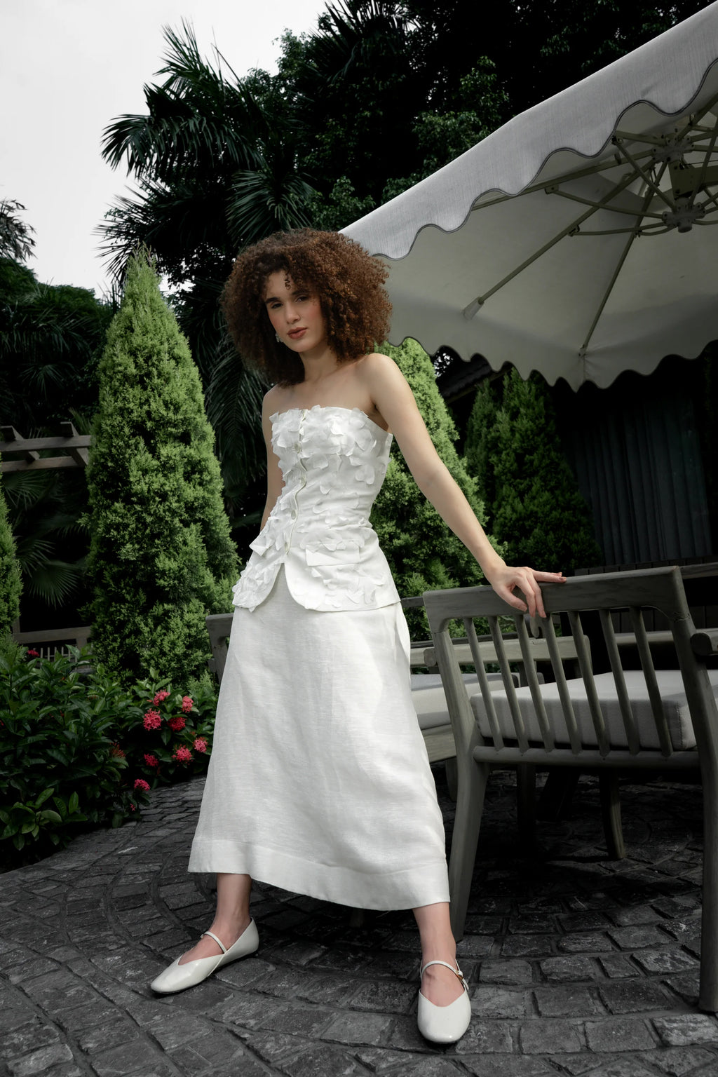 Ivory A-Line Skirt