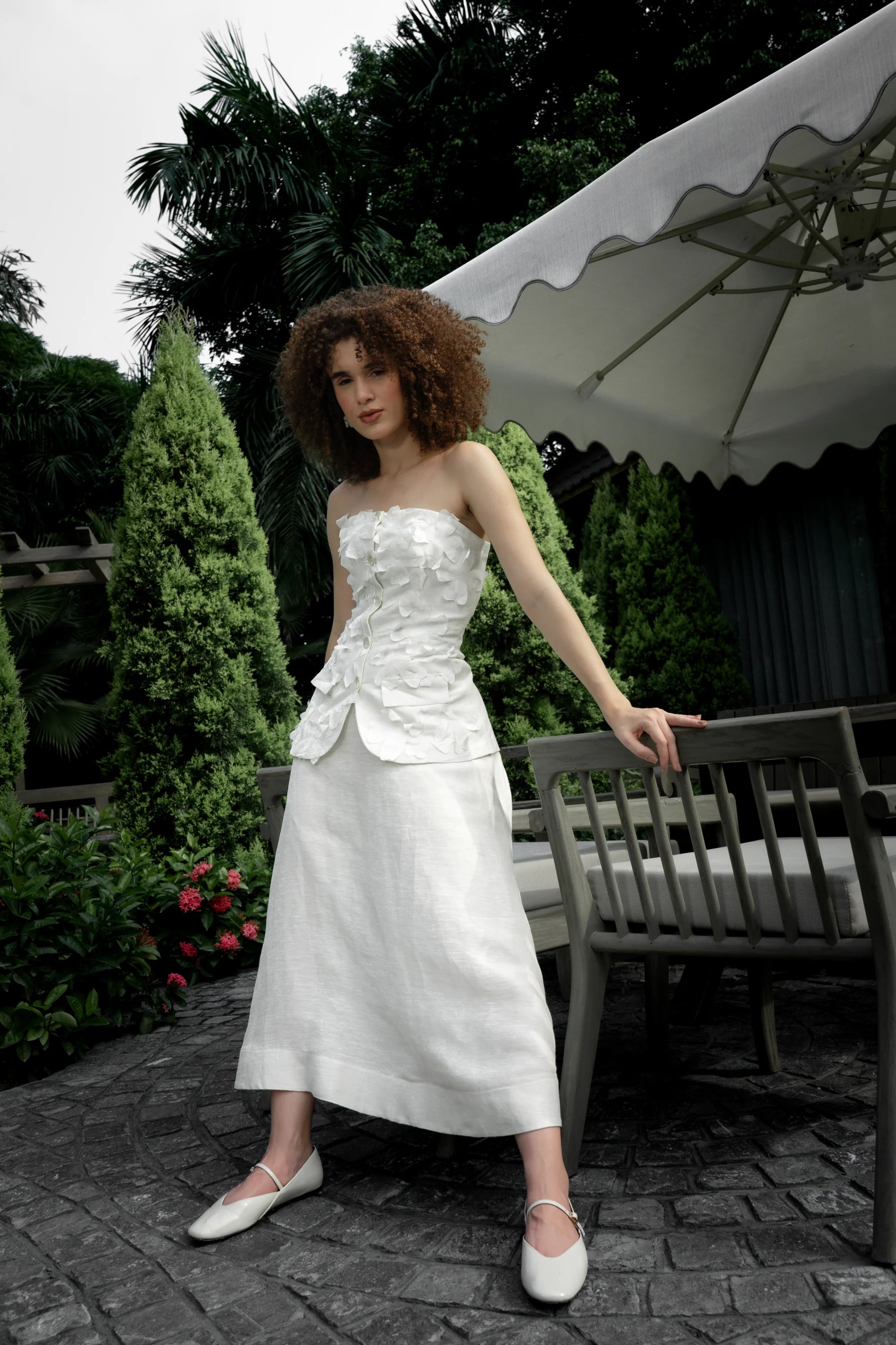 Ivory A-Line Skirt