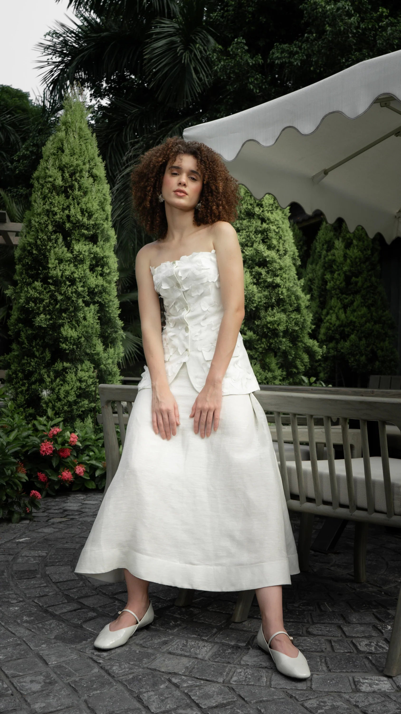 Ivory A-Line Skirt