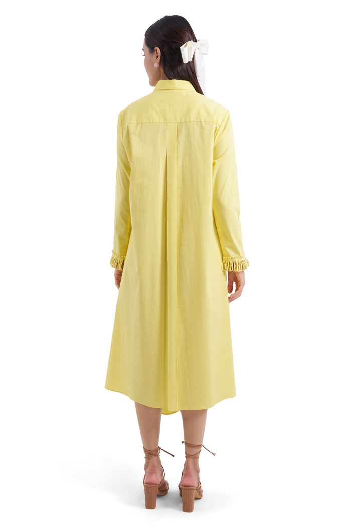 YELLOW MAGNOLIA SHIRT DRESS